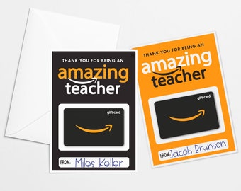 Amazing Teacher - Back to School Gift Card Holder - DIGITAL DOWNLOAD - Thank You Teacher - Teacher Gift - Teacher Appreciation Gift Idea