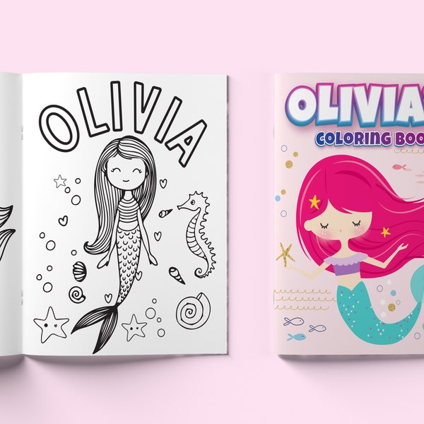 Personalized Kid Color Book - Etsy