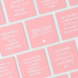 Teacher Affirmations - Back to School Gift - Gift for Teacher - Thank You Teacher Gift - Teacher Daily Affirmations - Teacher Appreciation