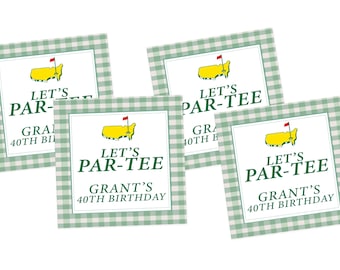 Let's Par-Tee Custom Labels - Personalized Stickers - Custom Kids Birthday Treat Bag Labels - Name Stickers for Birthday Party Favor Bags