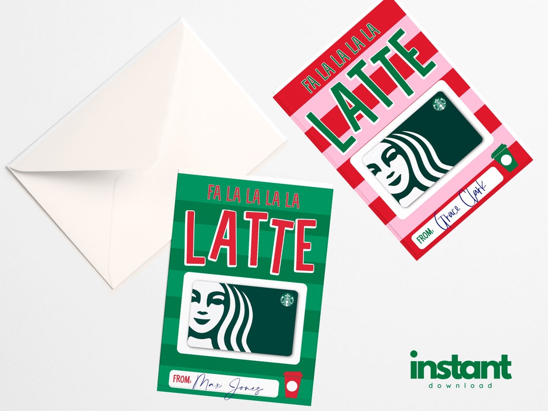 Coffee Gift Card Holder DIGITAL DOWNLOAD Holiday Coffee Card Holder