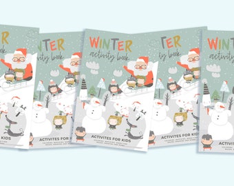 Christmas Activity Books - Kid Holiday Stocking Stuffer - Affordable Gift for Kids - Children's Winter Activity Book - Winter Coloring Book