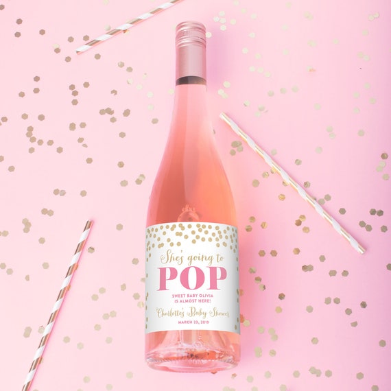 Baby Shower Wine Labels Baby Shower Favors Champagne Etsy