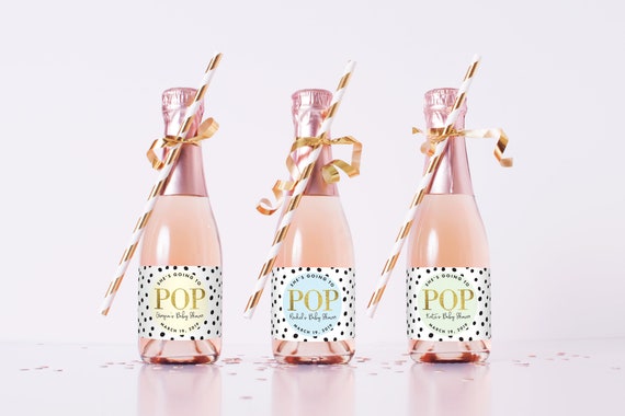 champagne bottle favors for baby shower