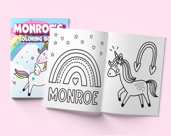 Kids Custom Name Color Books - Affordable Holiday Gift - Kid Gift Under 15 - Kids Holiday Gift Idea - Name Gift - Kids Coloring Books