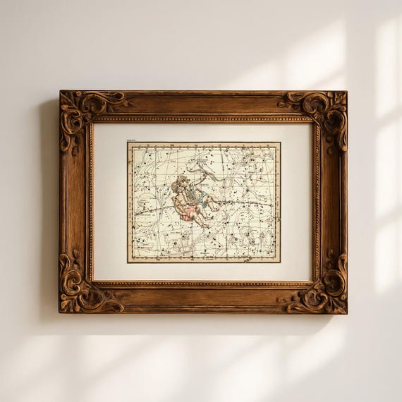 Gemini the Twins Zodiac Sign Constellation - AS-15 - Fine Art