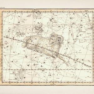 Aries the Ram Zodiac Sign Constellation - AS-13 - Fine art print of a vintage scientific or pseudoscience academia astronomy illustration