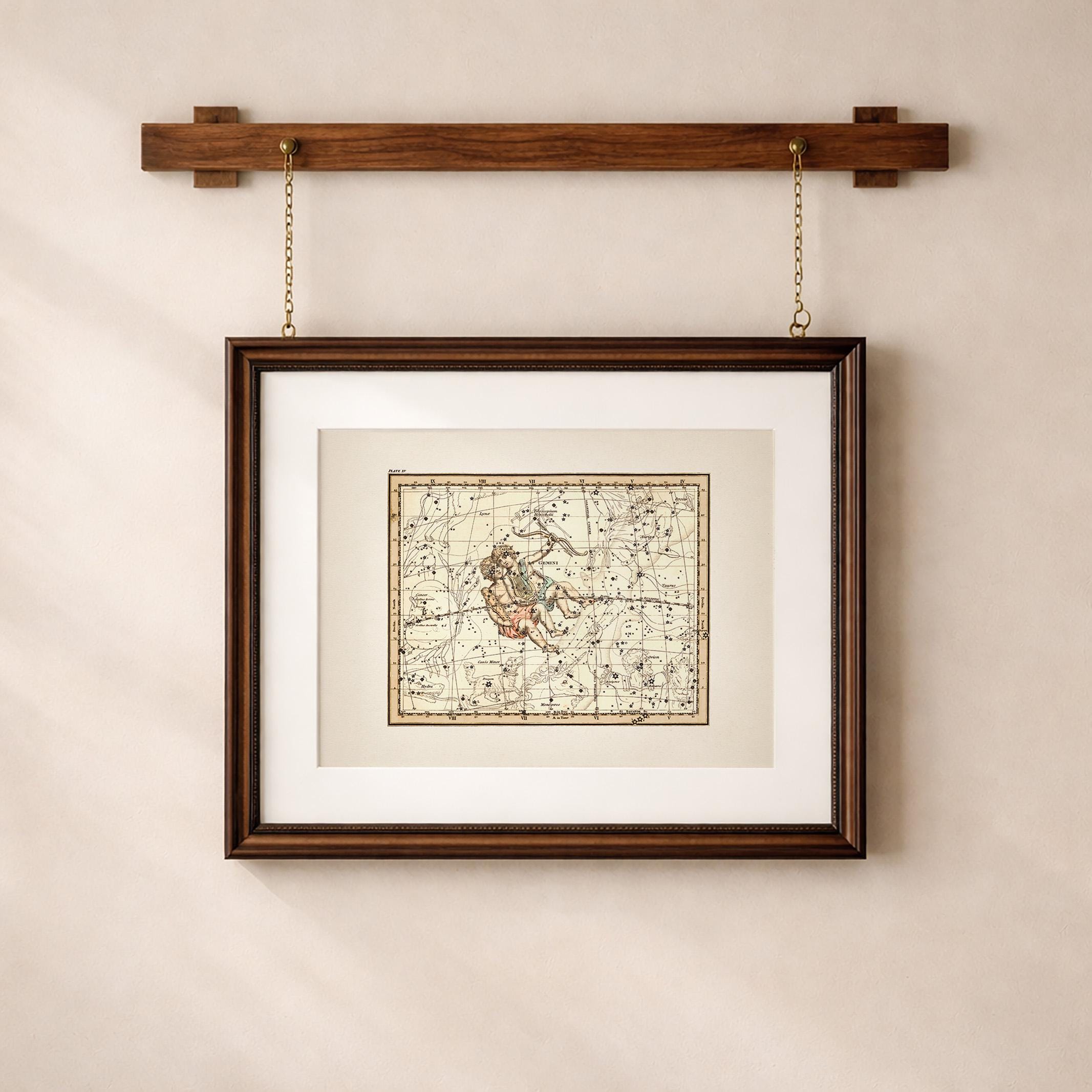Gemini the Twins Zodiac Sign Constellation - AS-15 - Fine Art