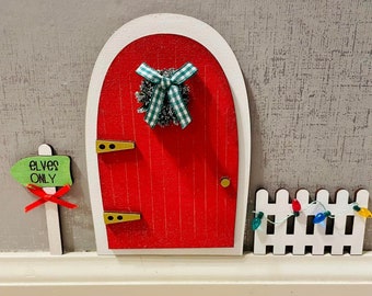 Christmas Elf Door Set, Christmas Magic Elf Door, Elf Door