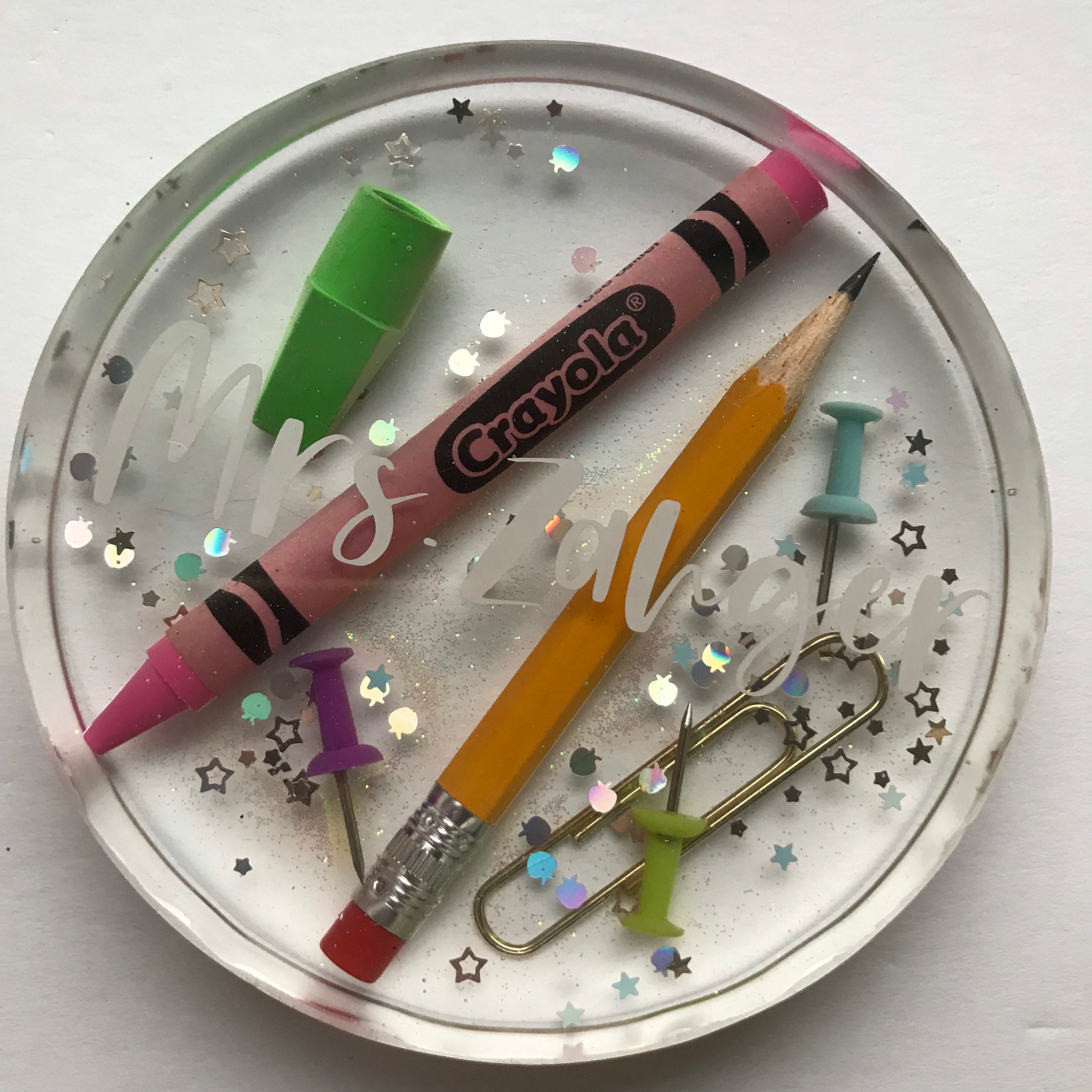 Teacher Coaster / paperweight Teacher Gift Resin Coaster Etsy