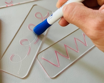 Dry Erase Tracing Line Boards - Learning How to Draw and Trace Lines