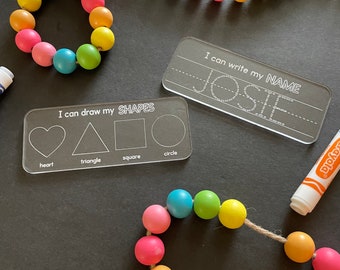 Mini Dry Erase Tracing Boards - Personalized Name & Shapes - Bundles