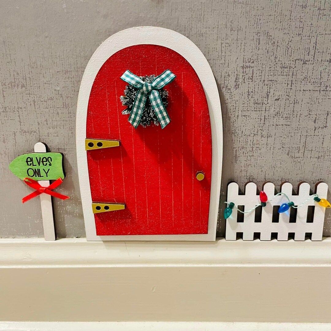 Christmas Elf Door Set, Christmas Magic Elf Door, Elf Door - Etsy