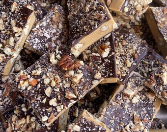 Higbee's VEGAN Pecan Toffee w/ Himalayan Sea Salt | 1 LB Box | NEW Size