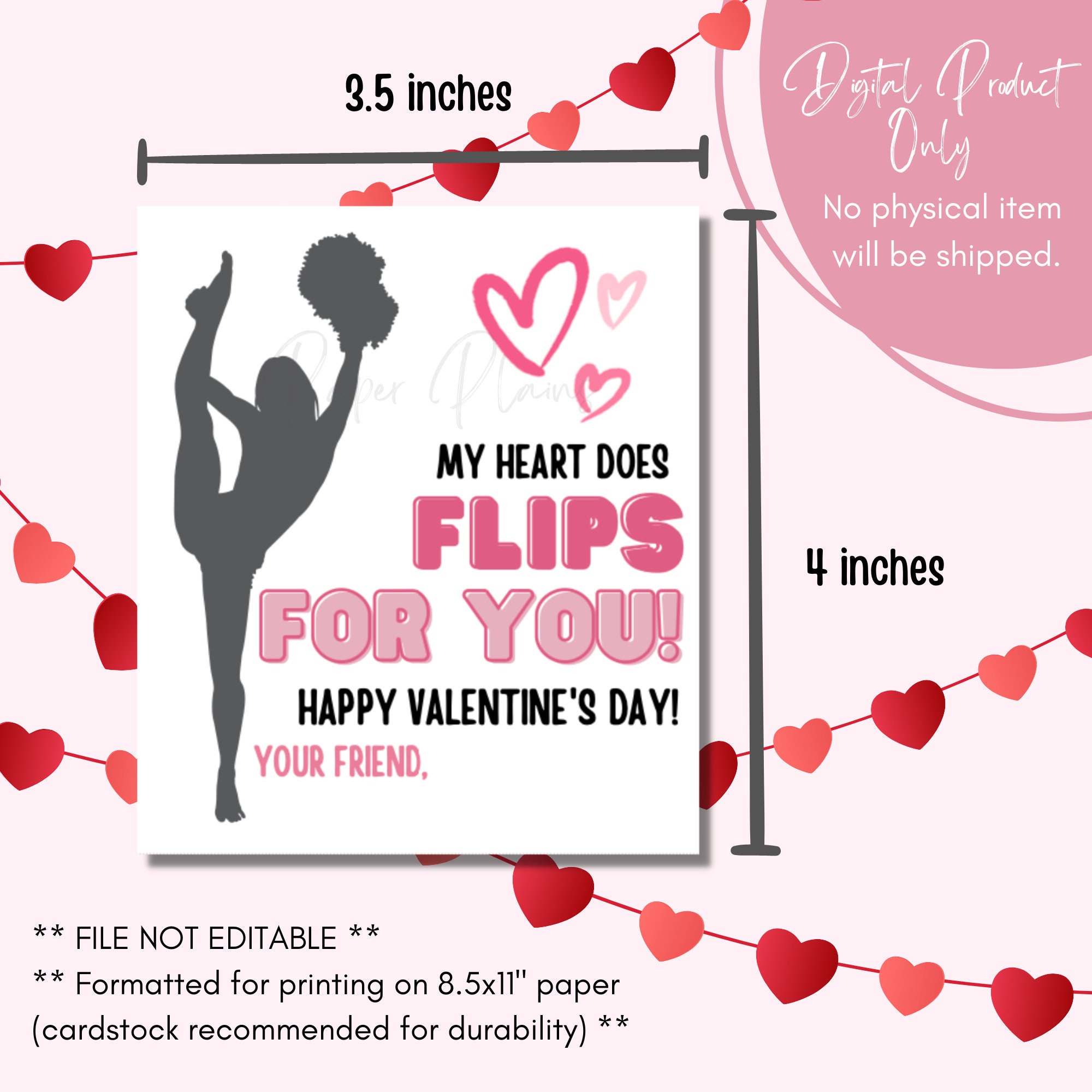 Printable Kids Valentine Exchange Cards Cheer Girls Valentines School Valentine Cards Cute