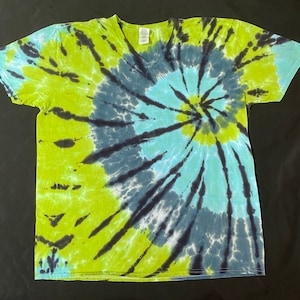 Spiral tie dye v-neck T- shirt- adult XL