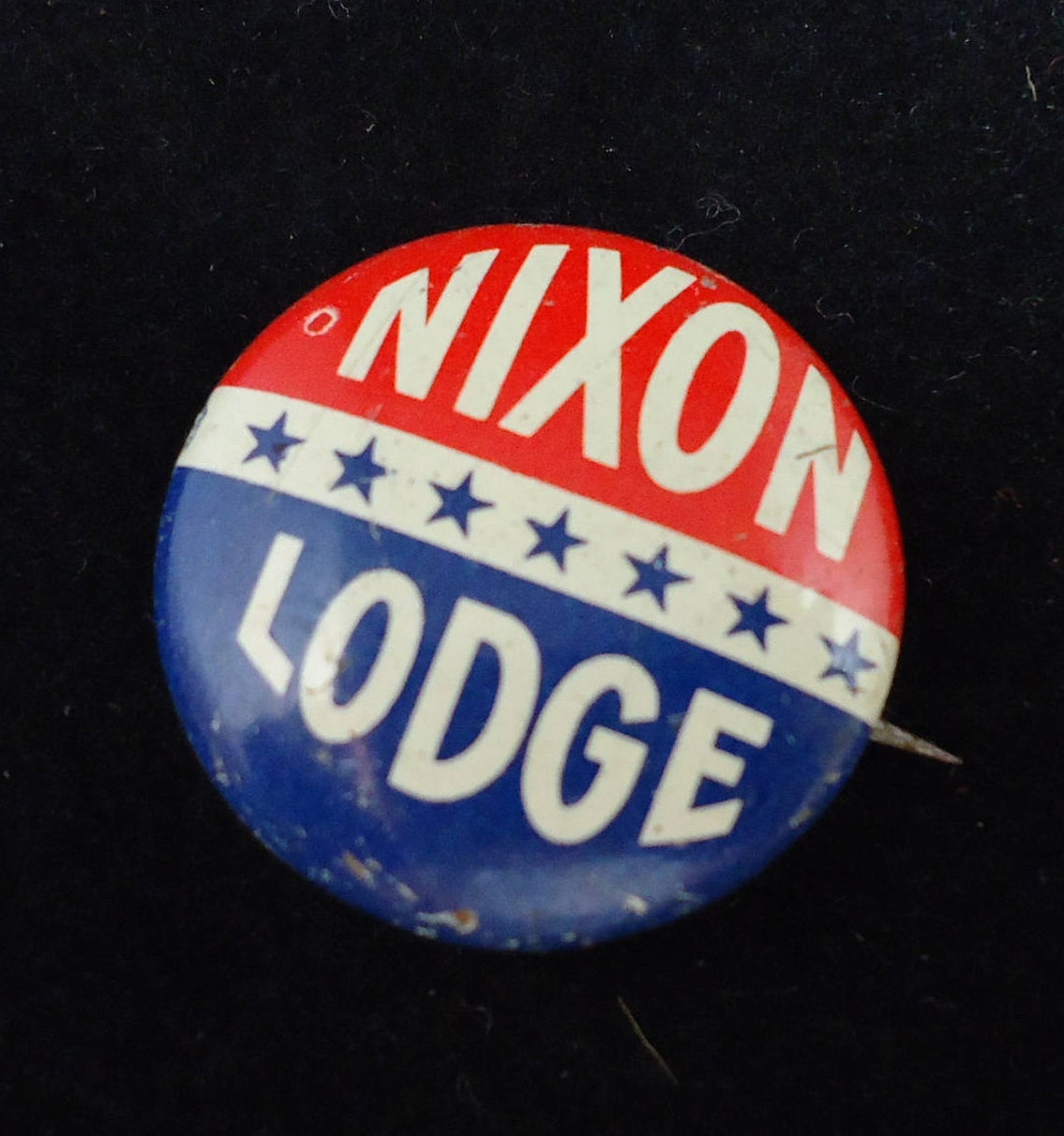 Vintage Nixonlodge Campaign Buttons Collectibles Red White Etsy