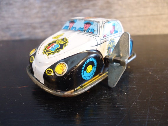 vintage police car toy