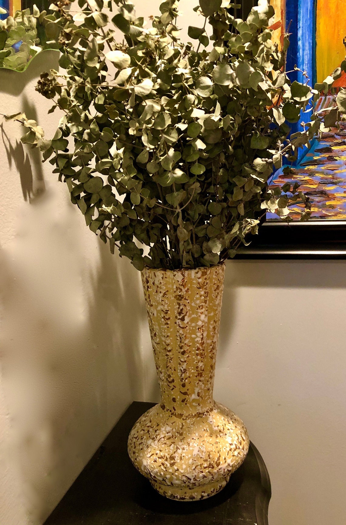 Vintage Savoy MCM Splatter Vase 24k gold and white on creamy Etsy.de