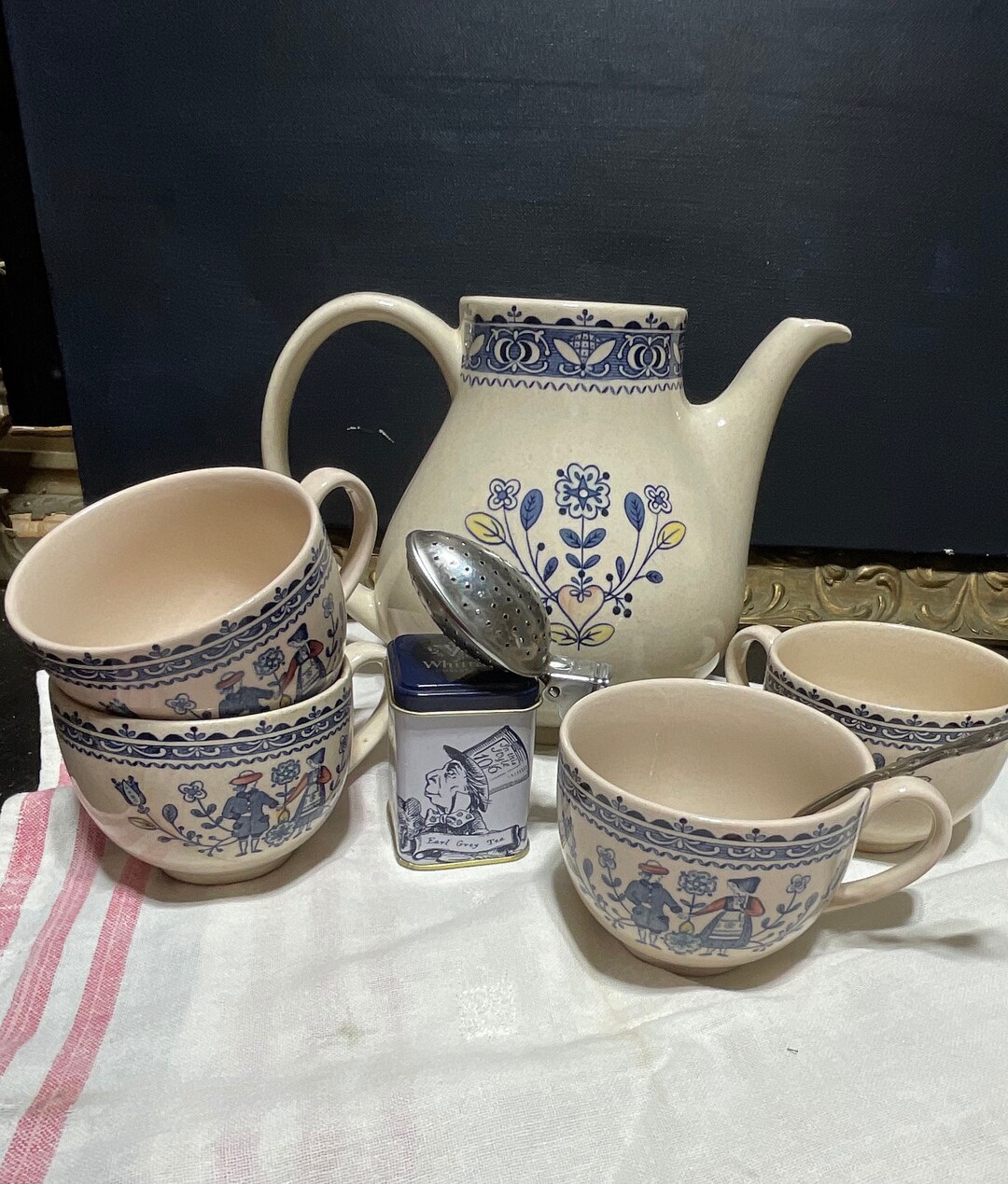 Vintage Staffordshire Old Granite Ironstone Made in England Hearts and