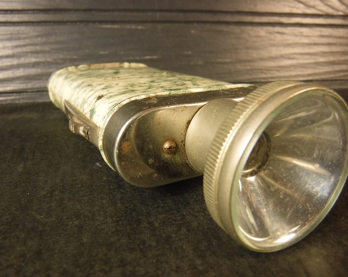vintage German Neuner camo military flashlight