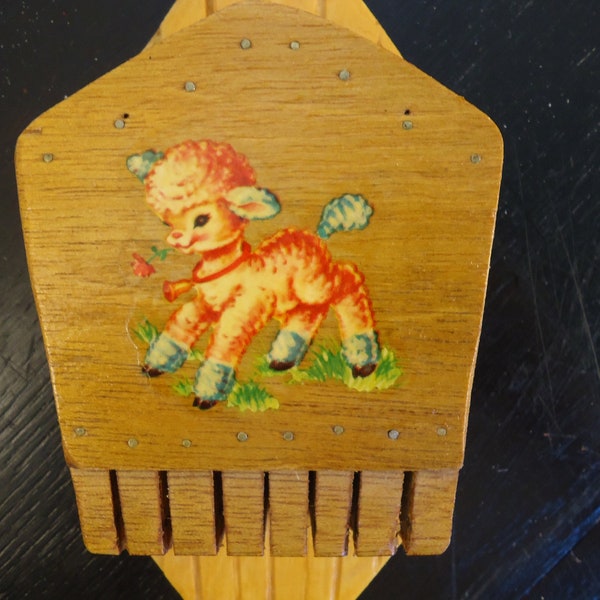 vintage wooden Handmade Steak Knife Holder kitchen decor lamb decor