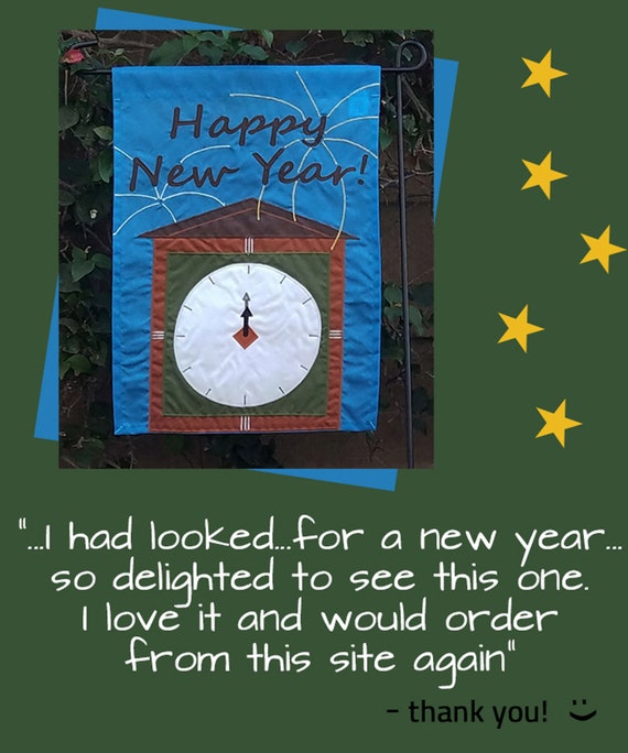 Happy New Year Garden Flag Original Design With Dec 31 Israel Happy New Year Garden Flag Original, Design My Own Garden Flag