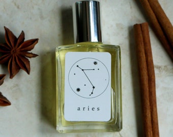 ARIES ZODIAC FRAGRANCE Handmade Astrology Oil Blend-Aromatherapy mixture of Tobacco, Vanilla, and fine fragrance of Cinnamon & Musk