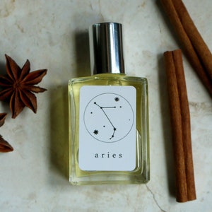 ARIES ZODIAC FRAGRANCE Handmade Astrology Oil Blend-Aromatherapy mixture of Tobacco, Vanilla, and fine fragrance of Cinnamon & Musk