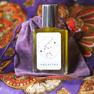 AQUARIUS ZODIAC FRAGRANCE Essential oil gender neutral perfume oil image 3