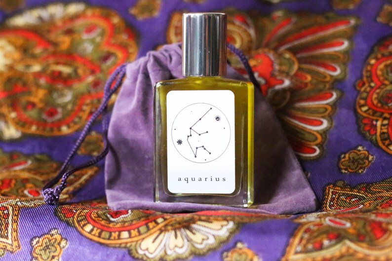 AQUARIUS ZODIAC FRAGRANCE Essential oil gender neutral perfume oil image 3