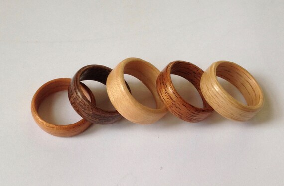 Anillos de madera doblada con grabado libre y opciones | Etsy México