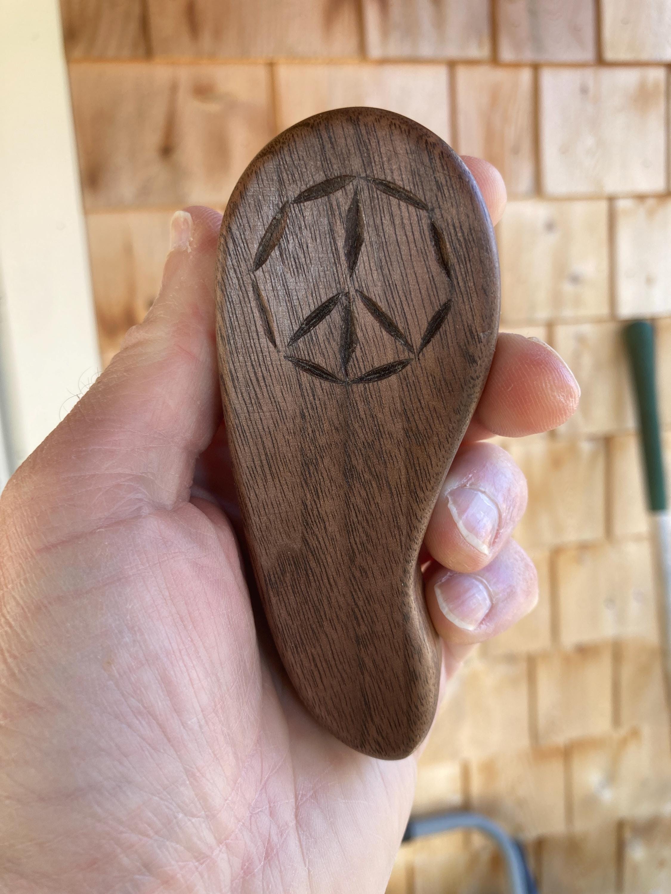 Vintage Wood Peace Hand - Etsy