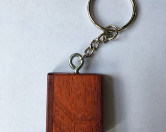 Two Tone Exotic Wood Keychain