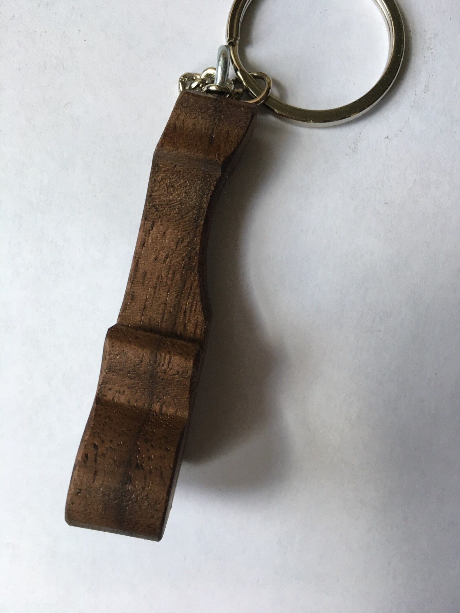 Electric Guitar Keychain in Solid Walnut. Etsy