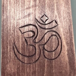 Incense Box, Om Box, Incense Storage, Handmade Box, Hand Carved Incense Box, Handmade Gift, Gift For Him, Gift For Her, Om Symbol, Smoke Box