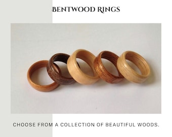 Wood Ring, Bentwood Ring, Personalized Gift, Free Engraving, Handmade Gift, Wood Wedding Band, Personalized Ring, Men’s Ring, Women’s Ring.