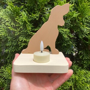 Spaniel Table Top Night Light, Kid’s Room Decor, Rechargable Tealight Candle Holder.