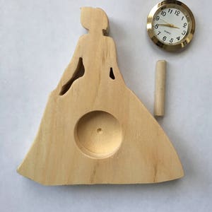 DIY Wooden Mini Clock Kit.  Princess Clock.  Great Craft Project For Kids.