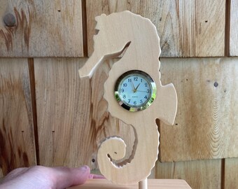 DIY Wooden Seahorse Clock Kit - Seahorse Themed Arts and Crafts Project, Educational Activity