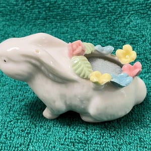 Rabbit Pin Cushion with Flowers
