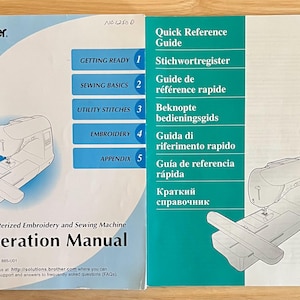 Brother Sewing and Embroidery Machine Model NV1250D Instruction Manual