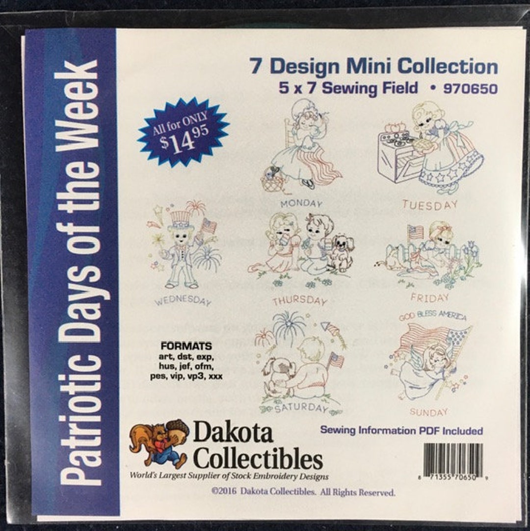 Dakota Collectibles "patriotic Days of the Week" Etsy