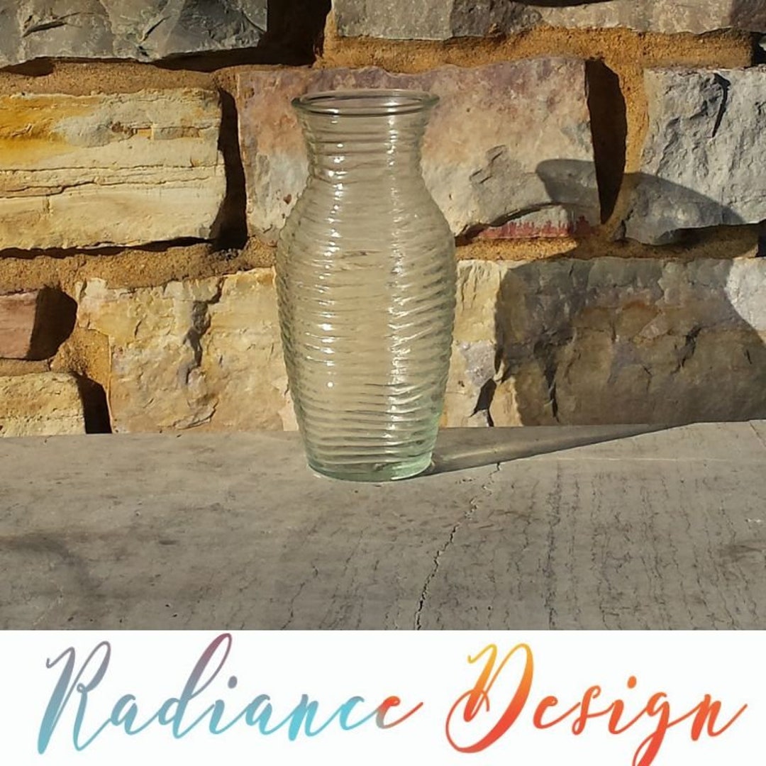 Uttermost Ripple Vase Ripple Vase; 7 in Clear Ripple Vase. (selected Customizable Colors) - Etsy