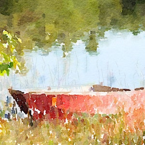 Row boat print