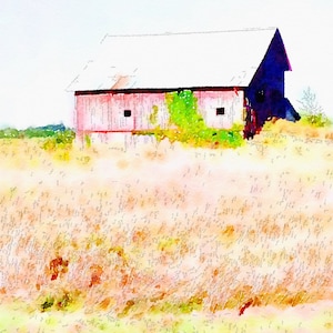 Little Red Barn print