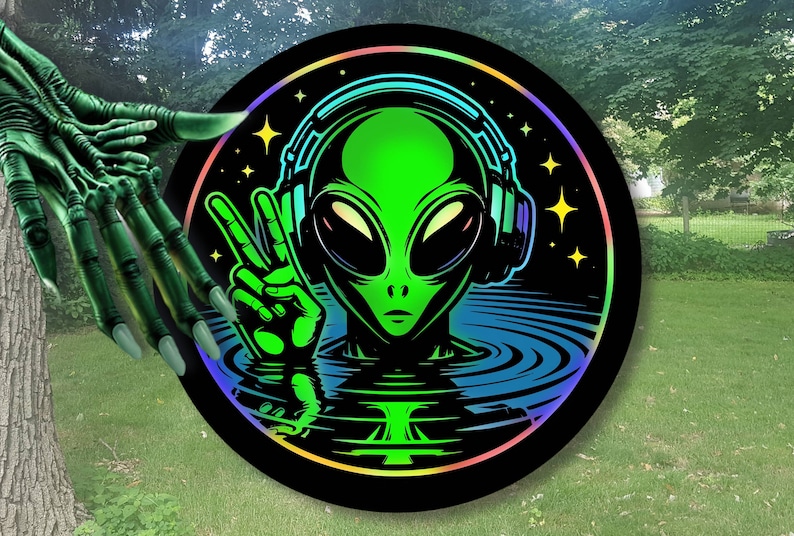Digital Download PNG Files for Disc Golf Disc Stencils, UFO and Alien ...