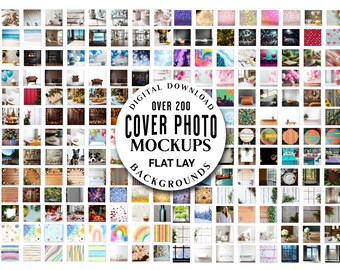 Over 200 Cover Photos Mockup Flat Lay Bundle | Scene Creator | Print  on Demand Cover Photos Instant Digital Download