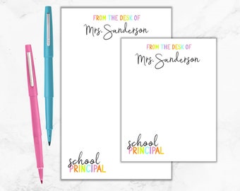 School Principal Notepad, Personalized School Principal Notepad, Gift for School Principal, School Principal Christmas Gift, Back To School