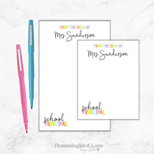 School Principal Notepad, Personalized School Principal Notepad, Gift for School Principal, School Principal Christmas Gift, Back To School